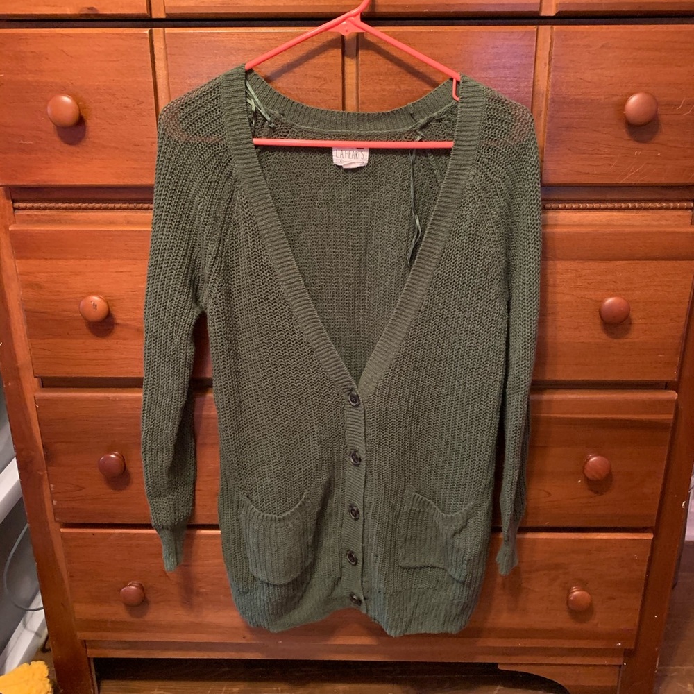 LA Hearts Olive Cardigan